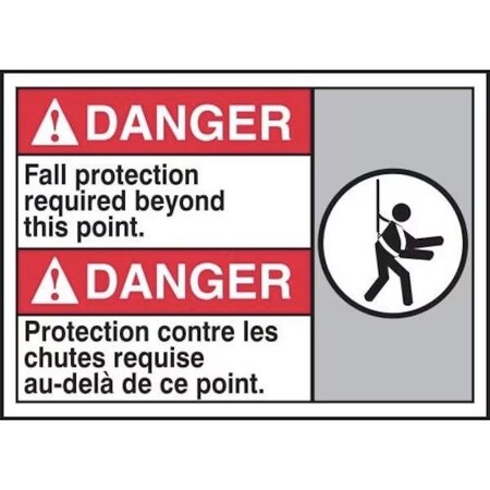 Accuform BILINGUAL ANSI DANGER SAFETY SIGN FALL MAFC131VA
